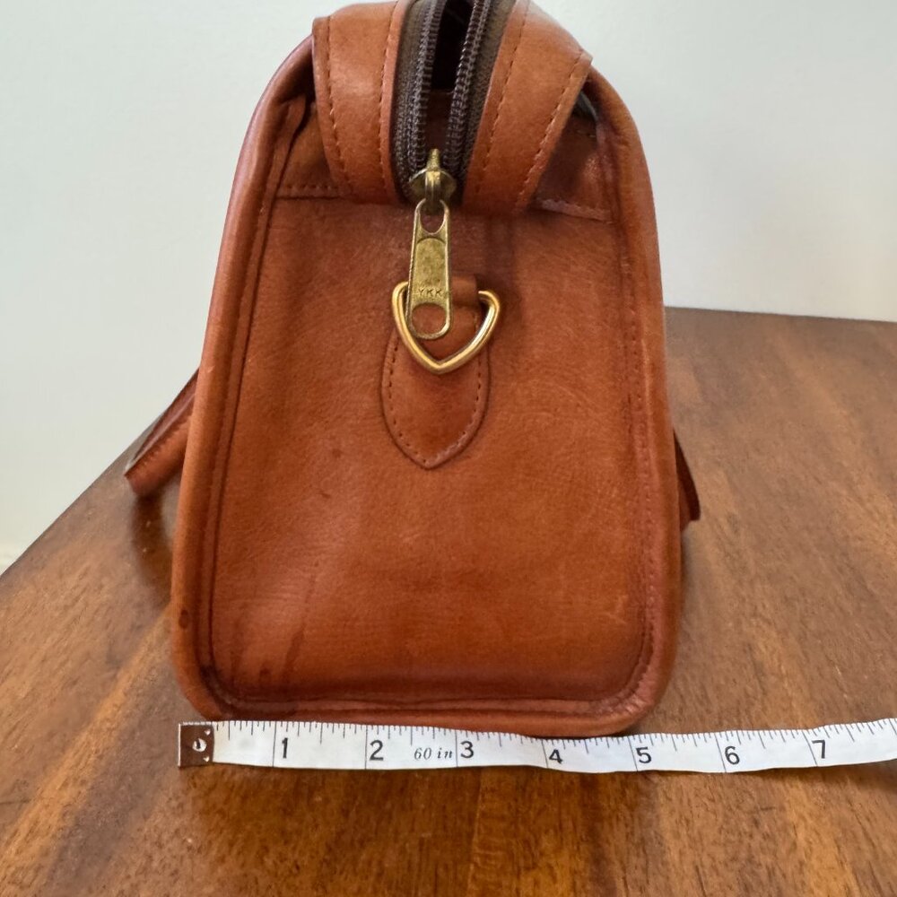 French Company Vintage Brown Leather Bag No Shoulder Strap - Picture 14 of 15